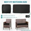 3 Pack of Outdoor Seat Cushion Replacement Set Suitable for 4 Pieces of Wicker Rattan Furniture Terrace Guest Set Sofa Chair (36x18x2, 18x18x2), Only Cover