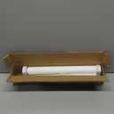 LazBlinds Cordless French Door Blinds, No Drill Roll Up Zebra Blinds for Doors, Light Control Day and Night Sheer Shades for Front Door Patio Sidelight Glass Door, 14'' W x 70'' L, White