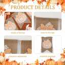 2 x Frienda Fall Thanksgiving Banners Plaid Pumpkin Burlap Banner Bunting Garland Pre-assembled Orange White Check Rustic Autumn Harvest Bunting Flag for Home Wall Mantel Fireplace Hanging Decor