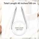 4 x Circular Knitting Needles, 10mm Stainless Steel Knitting Needles for Beginners, Metal White 40 Inches Size 15 Knitting Needle for Chunky Yarn Gifts for Mother Grandmother Aunt Sister for Festival