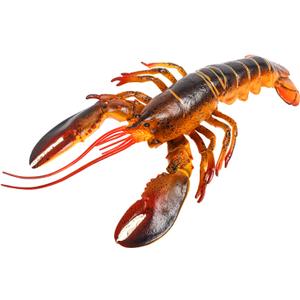 Hiawbon 13 Inch Realistic Lobster Figure - Plastic Lobster Figurine for Home Desktop Decoration