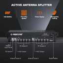 Phenyx Pro PAS-225X UHF Wireless Antenna Distribution System Bundle, Active Directional Receivers w/ 8 Outputs + 2 Cascade Ports, 160ft Long Coverage, Wireless Mic Antenna for Stages and Live Shows