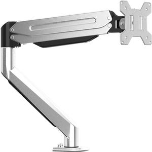 Suptek Single Monitor Mount,Adjustable Gas Spring Monitor Arm Desk Mount Stand Fits 17 20 22 23 24 26 27 32 33 35 36 inch,Holds up to 25 lbs, Silver(MD9S)