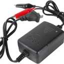 12V 1300mA Sealed Lead Acid (SLA) Battery Charger, Automatic Trickle Charger Maintainer with Short Circuit Protection, Universal for Car, Motorcycle, RV, ATV, Boat Batteries (1PC)