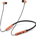 Neckband Bluetooth Headphones, Wireless Bluetooth 6.0 Earbuds with Microphone, Comfortably Light, Deep Bass Earphones 35H Playtime, IPX5 Waterproof, Magnetic Headset for Workout (Deep Orange)