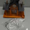 Solar Bird Feeders House for Outside Hanging, Metal Wild Bird Feeder for Outdoors, Large Cardinal Bird Feeder Birdhouses Orange