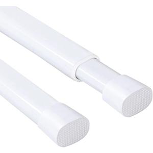 H.VERSAILTEX 2 Pack Spring Tension Curtain Rods 36-60 Inch Lightweight Tensions Rods Securely in Place; Easy to use/Install for Kitchen/Bathroom/Wardrobe, Durable Sturdy Rods, White