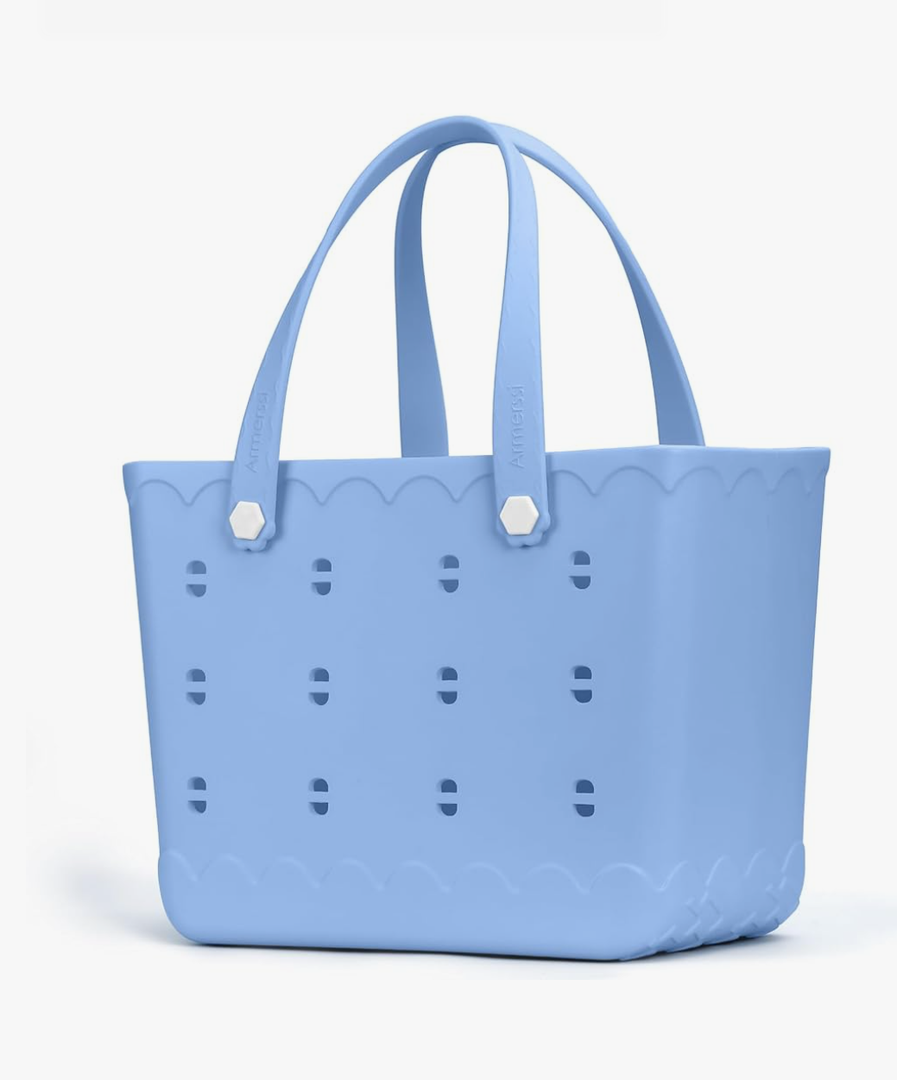 Armerssi Rubber Tote Bag For Women Large Rubber Beach Bag Waterproof Washable Handbag Durable Tote Bag Beach Swimming Travel