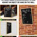 BBTO Large Felt Letter Board Sign 24 x 30 Inch, Changeable Letter Board with Boxes, Large Felt Menu for Restaurant Announcements, Restaurant Menus(2 Pcs,Black)