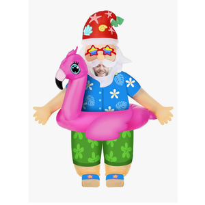 Christmas Santa Inflatable Costume Blow up Santa Inflatable Suit Outdoor Decorations Xmas Cosplay for Adults