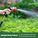 FANHAO Heavy Duty Garden Hose Nozzle with Thumb Control, 100% Metal Water Hose Sprayer with 9 Spray Patterns, On Off Valve, High Pressure Water Nozzle for Lawn/Garden Watering, Car & Pets Washing