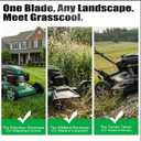 Grasscool Z254F Mulching Blades for Husqvarna 54 inch Mower Z254 MZ54 RZ5424 LGT2654 YTH24V54 54'' Deck Zero Turn Replace 187256 532187256 532187254