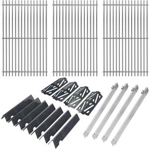 Grill Parts for Weber Genesis 2 GS4 Replacement Genesis II & II LX 400 Grills, Genesis II E410 E435 S435 for Weber Flavorizer Bars 66033 66797,Grates 66089, Heat Deflectors 66041 & Burners 67490