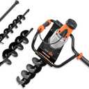 PROYAMA Electric Post Hole Digger, 1700W Corded Earth Auger with 4" 6" 8" Drill Bit, 12" Extension Rod, Reverse Control, Ideal for Post Hole Digging, Drilling, Tree Planting