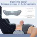 kasney Lumbar Support Pillow, Memory Foam Lumbar Pillow for Lower Back Pain Relief, Back Support Pillow for Office Chair, Car Seat - Gray