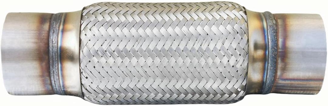 Exhaust Flex Pipe Universal Type 100% Stainless Steel For Heavy Duty and Cars (1 PC, 3X8X12)