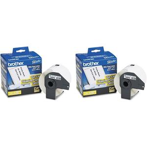 Brother Genuine DK-1202 Die-Cut Shipping Paper Labels, Long Lasting Reliability, 300 Labels Per Roll, (1) Roll per Box (Pack of 2)