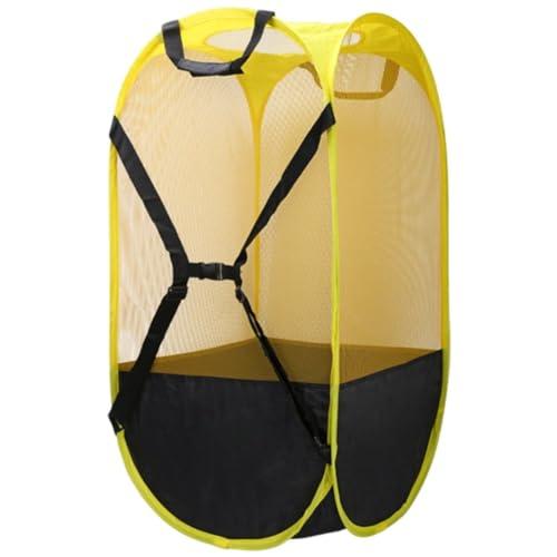 Vobumix Soccer Ball Net Bag Foldbale Football Bag Large Capacity Laundry Basket for Basketball Volleyball Swimming Gear Organizer