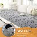 Waterproof Couch Cover for Dogs Non-Slip Pet Couch Covers for Sectional Sofa, Thick Soft Washable Sofa Covers for 3 Cushion Couch Sofa Pet Friendly (Grey, 35x74)
