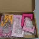 6 Pack Cute Kids Coat Wall Hooks Wooden Adhesive Decorative Colorful Wall Mounted Hangers Backpack Hooks for Hanging Keys Towel Clothes Bathroom Organization (Pink Mixed Color)