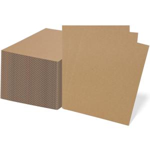 RLAVBL 100 Pack 8x10 Corrugated Cardboard Sheets, Flat Cardboard Inserts for Shipping, Mailing, Packing, DIY Crafts