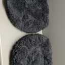 Dog Calming Beds for Small Medium Large Dogs - Round Donut Washable Puppy Dog Bed, Anti-Slip Faux Fur Fluffy Donut Cuddle Anxiety Cat Pet Bed(20" Dark Grey) 2 Pack