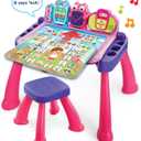 VTech Touch and Learn Activity Desk Deluxe, Pink, 26.3" X 21.8" X 20.5"