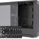 Zalman i4 Airflow Full Mesh Mid Tower ATX Desktop PC Case, 6 x 120mm Quiet Fans Pre-Installed, Vertical GPU Mount & 360mm Radiator Support, Black