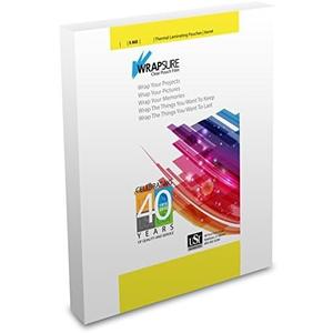 USI WrapSure Thermal (Hot) Laminating Pouches/Sheets, Letter Size, 5 Mil, 9 x 11 1/2 Inches, Clear Gloss, 100-Pack