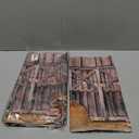 Tiamon 3 Pcs Western Party Tablecloth Western Cowboy Party Table Cover Cowboy Theme Plastic Tablecloth Wild West Wooden House Table Cover for Birthday Supplies