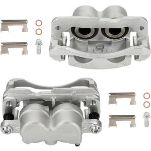 Disc Brake Caliper Assembly with Bracket fit for GMC Savana 1500 2500, Sierra 1500 2500 & Chevrolet Silverado 1500 2500 3500 & Cadillac 2000-2013,Left and Right Caliper set with 2PC,18-B4728+18-B4729