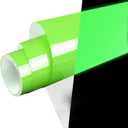 WRAPXPERT Glow in The Dark Permanent Vinyl Roll, Lime Green Glow in The Dark Vinyl for Wrap, Stickers, Decal, Lettering, 12" x 5ft