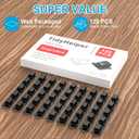 120 PCS Cable Clips, Adhesive Cord Clips for Wires on Wall, Strong Wire Clips Holders Cord Organizer for Cable Management, Christmas Lights, USB, Phone Charger, Cat 6, Car Dash Cam (Large, Black)