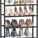 HOMEFORT 6 Tiers Shoe Rack Organizer,23" Shoe Storage Shelf for Closet, Shoe Rack for Entryway, Each Tier Fits 3 Pairs, Shoe Stand with Metal Shelves and MDF Top Board, Washed Gray