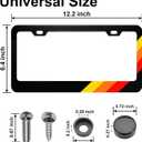 License Plate for Tri-Color 3 Color Yellow Orange Red Premium Black Steel License Plate Holder Compatible All Vehicle License Plate for Toyota Tacom,for 4Runer Tundr Rav car Accessories