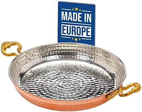 Crystalia Authentic Hammered Copper Pan and Cookware, Traditional Handmade Copper Skillets for Cooking, Egg Fry Omelet Pan with Ergonomic Metallic Handles (7 Inches) Crystalia Authentic Hammered Copper Pan and Cookware, Traditional Handmade Copper Skillets for Cooking, Egg Fry Omelet Pan with Ergonomic Metallic Handles (7 Inches)
