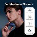 Ear Plugs for Sleeping 3D Oval Noise Cancelling Earbuds & Focus Design,Soft Reusable Silicone Ear Plugs for Noise Reduction (35dB),Ideal for Side Sleepers-2 Pairs (S + M/L)