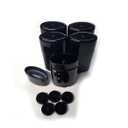 Empty Deodorant Containers - Twist-up, Recyclable, DIY Empty Deodorant OVAL Tubes, Bottom-fill 2.0 Oz (5-Pack, Black)