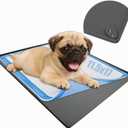 TidyFriend Puppy Pad Holder Tray Fits for 11.5” x 17” Pee Pads with Corner Lock Holes, Raised Edges, Non-Spill, Easy to Clean Silicone Puppy Potty Tray Holder, for Indoor Floor Protection (Grey)