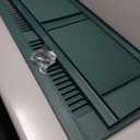 Ekena Millwork Lifetime Vinyl LL1S14X04300FG Standard Cathedral Top Center Mullion, Open Louver Vinyl Shutters, w/Installation Shutter-Lok's & Matching Screws (Per Pair), 14.5"W x 43"H, Forest Green