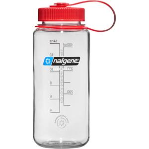 Nalgene Sustain Tritan BPA-Free Water Bottle Made with Material Derived from 50% Plastic Waste (Using ISCC Certified Mass Balance), 16 OZ, Wide Mouth, Clear
