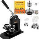 VEVOR Button Maker Machine, Multiple Sizes 1.25+2.25 Inch Badge Punch Press Kit, Children DIY Gifts Pin Maker, Button Making Supplies with 500pcs Button Parts & Circle Cutter & Magic Book