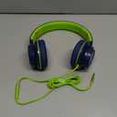 AILIHEN C8 Headphones Wired, On-Ear Headphones with Microphone and Volume Control, Corded 3.5mm Headset for Boys Girl School Smartphones Chromebook Laptop Computer Tablets Airplane Travel (Blue Green) (Medium)