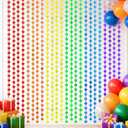 3 x LOLStar Rainbow Star Foil Fringe Curtains, Rainbow Stars Backdrop, 2 Pack