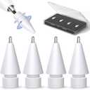 (4 Pack) Replacement Tips for Apple Pencil 2nd Generation and Pencil 1st Generation,Inesore Upgraded Apple Pencil Tips Accessories Compatible with Apple Pencil 2 Generation iPad Pro Pencil Nib