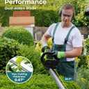 20'' Hedge Trimmer Cordless with Battery, 3000RPM Electric Handheld Bush Clipper with 2pcs 2000mAh Rechargeable Batteries, 180 Rotatable Head, 2/3'' Blade Gap Green, Gifts for Men Dad Father