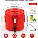 Insulated Beverage Dispenser, 2.6 Gal, Stainless Steel Liner with Spigot