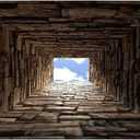 Indoor Doormat Tunnel Optical Illusion Retro Entryway Door Mats Indoor Non Slip Welcome Doormat,Washable Entrance Mat Outdoor Door Mat for Entryway,Front Porch 40 * 60cm/16 * 24in