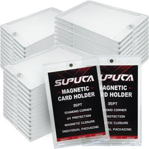Magnetic Card Holder 100 Pack, 35PT One Touch Card Holder, Trading Card Protectors for Baseball Card Sports Card