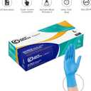 Safe Health Nitrile Disposable Gloves, Free of Latex & Powder, Blue, Textured, 3.5 Mil, Industrial, Food, Salon, Cleaning